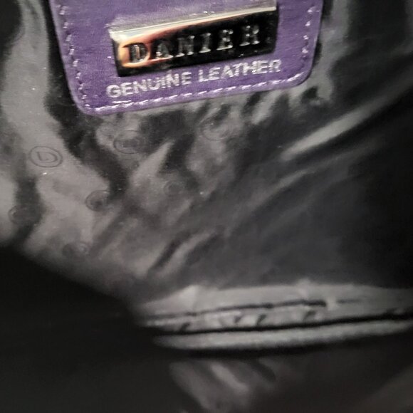 Danier Leather Women's Clutch Purse Black Leather Double Zipper - Picture 6 of 6